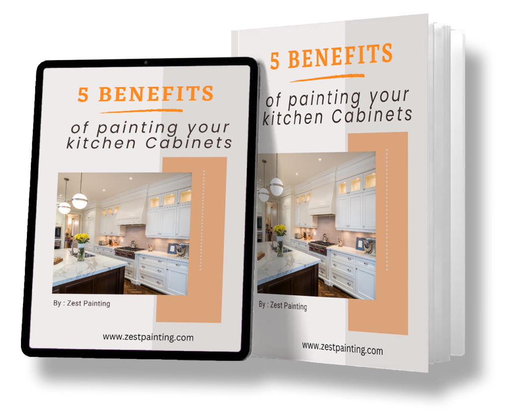 Guide written by Zest Painting about the benefits of painting kitchen cabinets